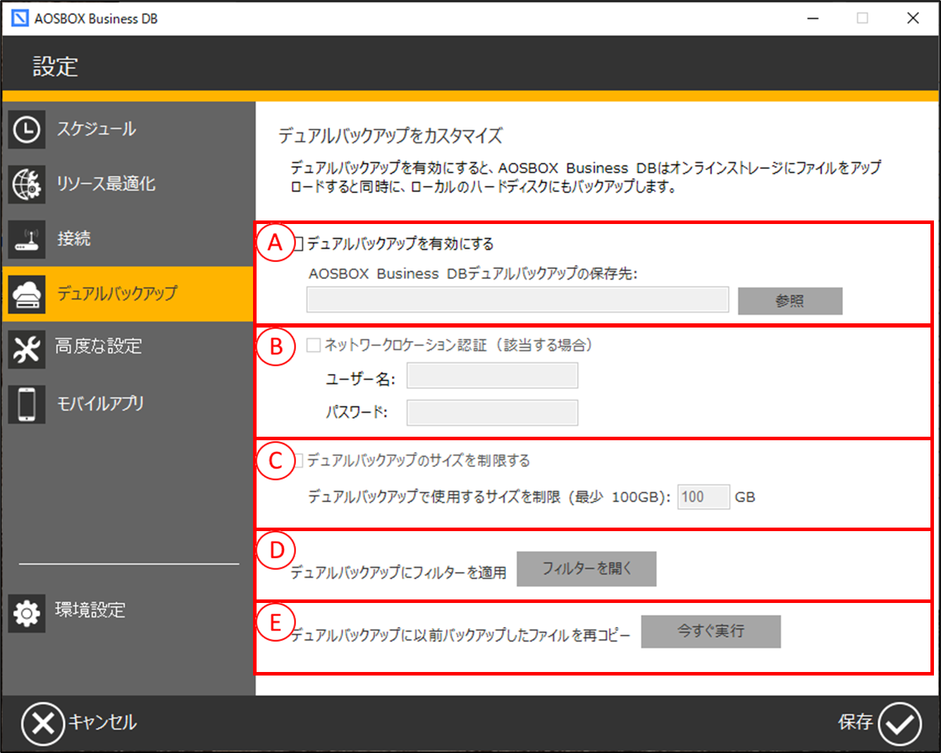 デュアルバックアップ