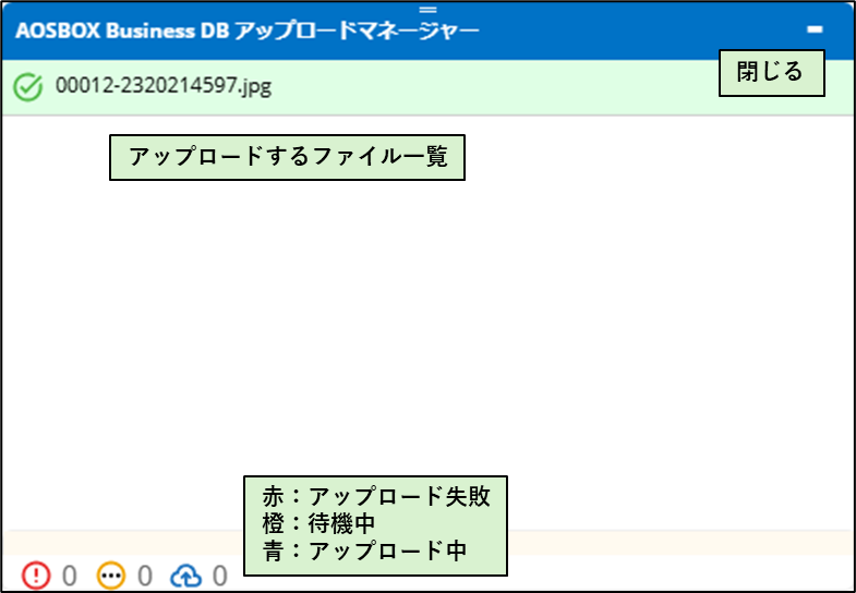 ファイルのアップロード